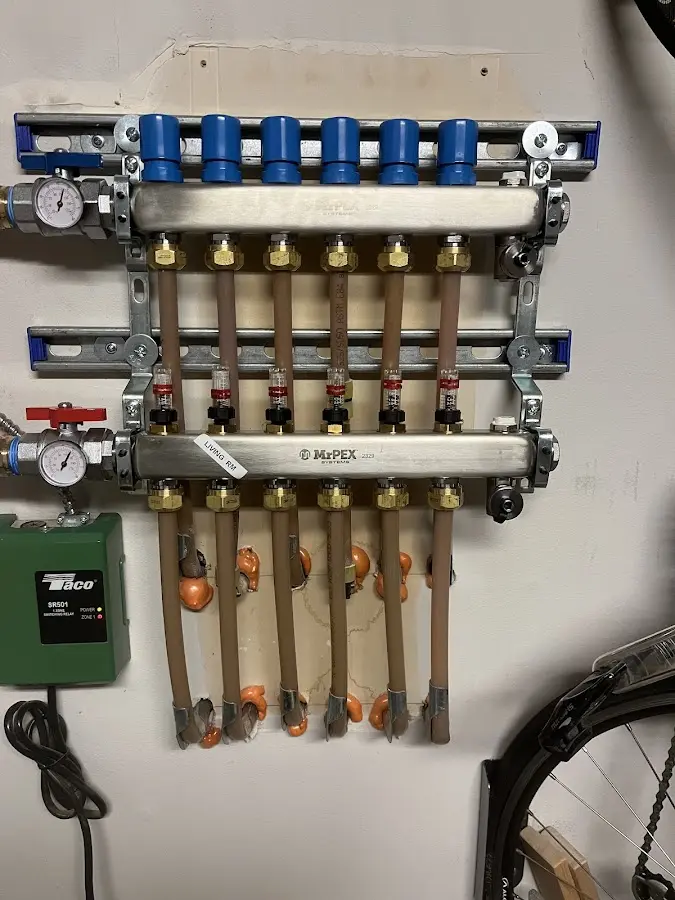 Plumber performing Gas Line Installation at a residential property in Bath